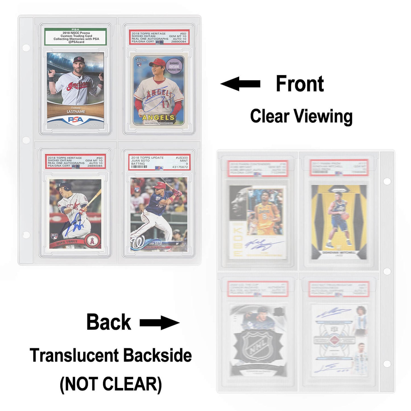 Graded Card Slab Binder Pages