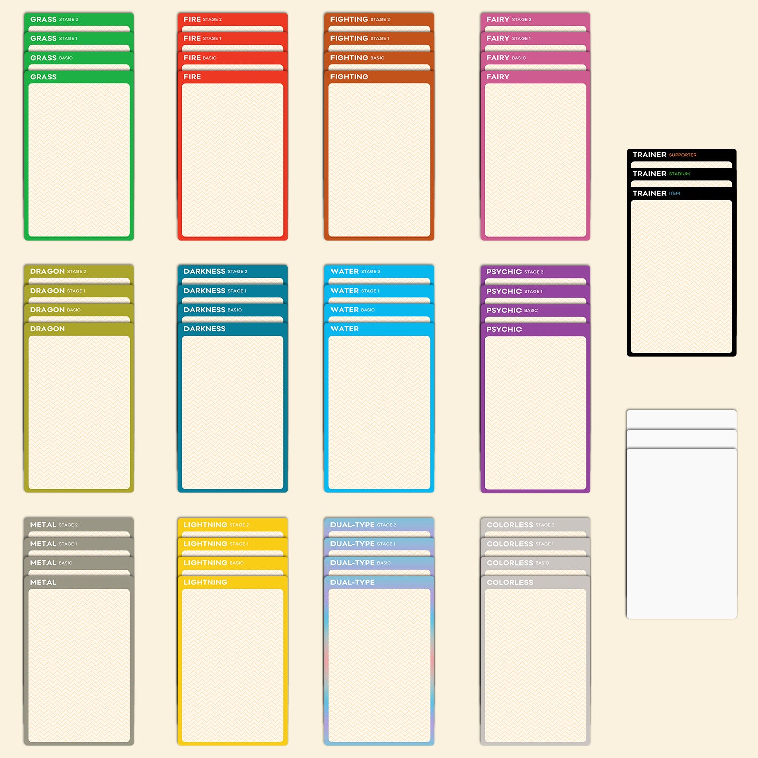 Trading Card Dividers, Card Dividers For Storage Boxes, 54 Pieces Trading Card Dividers, Card Dividers For Storage Boxes, 54 Pieces