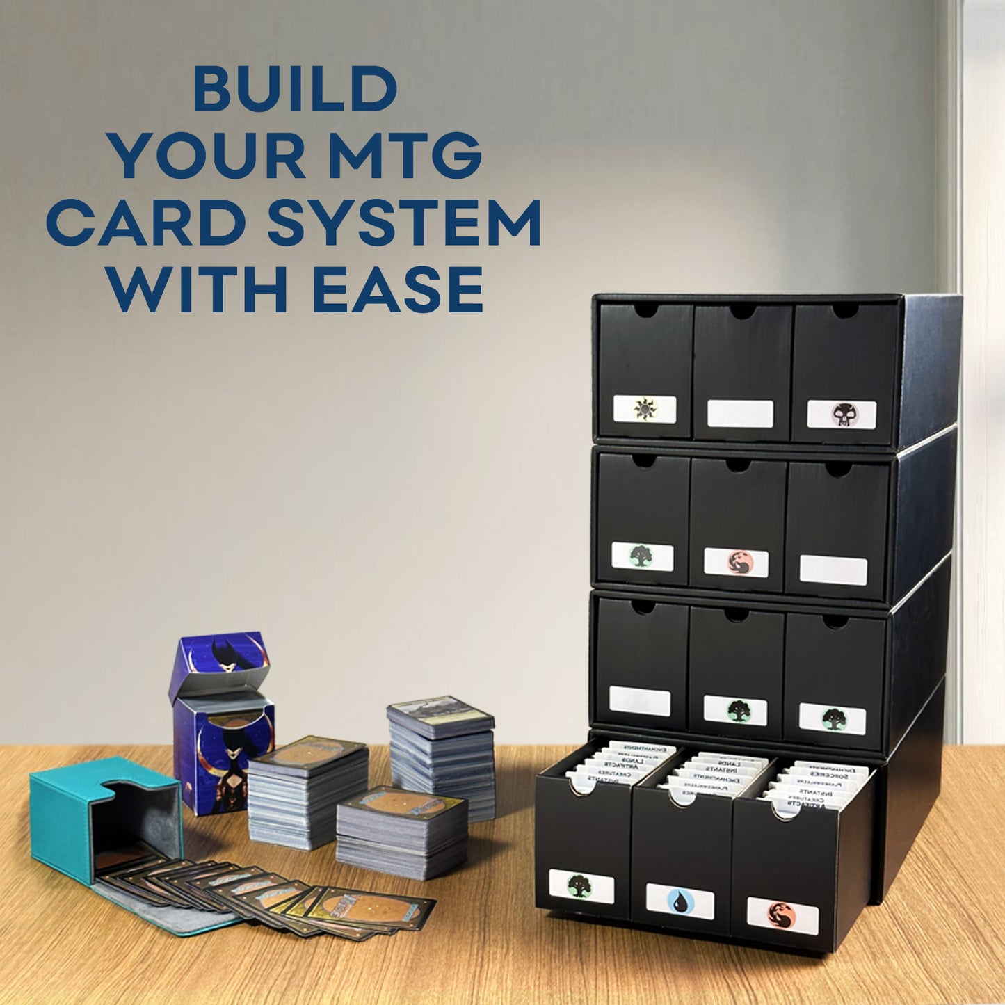 Drawer-type Storage Box for MTG Cards