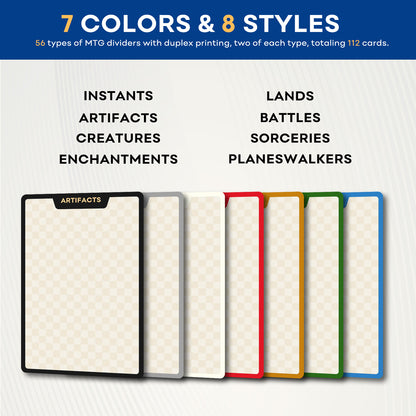 card dividers mtg MTG Card Dividers for Storage Boxes, MTG Deck Box Dividers, Trading Card Divider