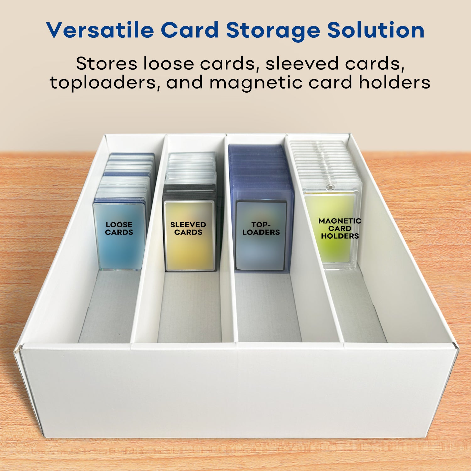 sleeved card storage box 4-Row Trading Card Storage Box – Fageverld